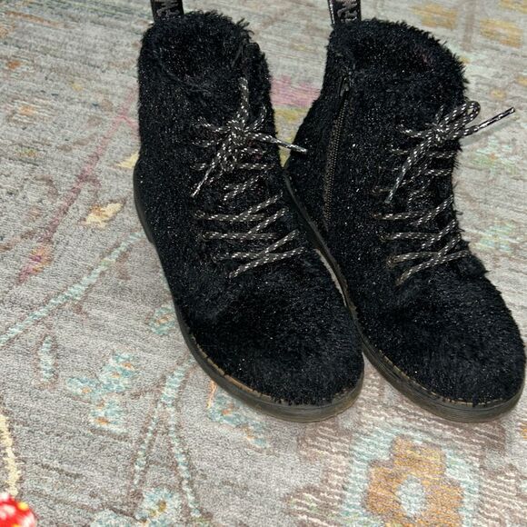 Dr martens fur tinsel boots sz 3 - Picture 1 of 3